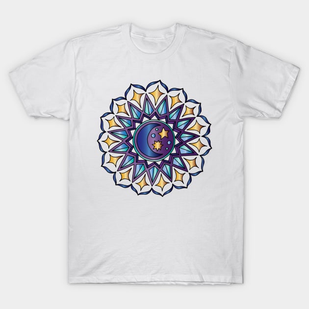 Moon Mandala T-Shirt by AmazingArtMandi